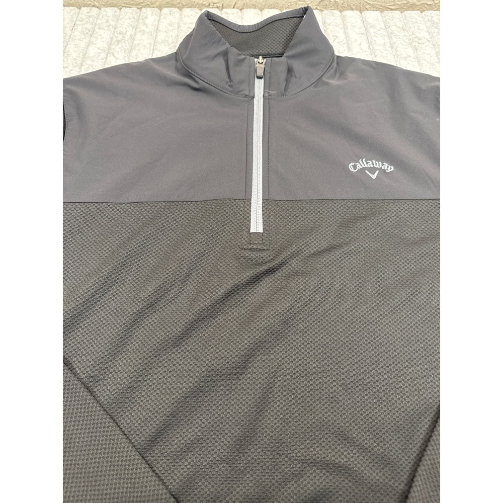 Callaway Mens XL 1/4 Zip Pullover Textured Golf Performance Shirt CGKFF0X8